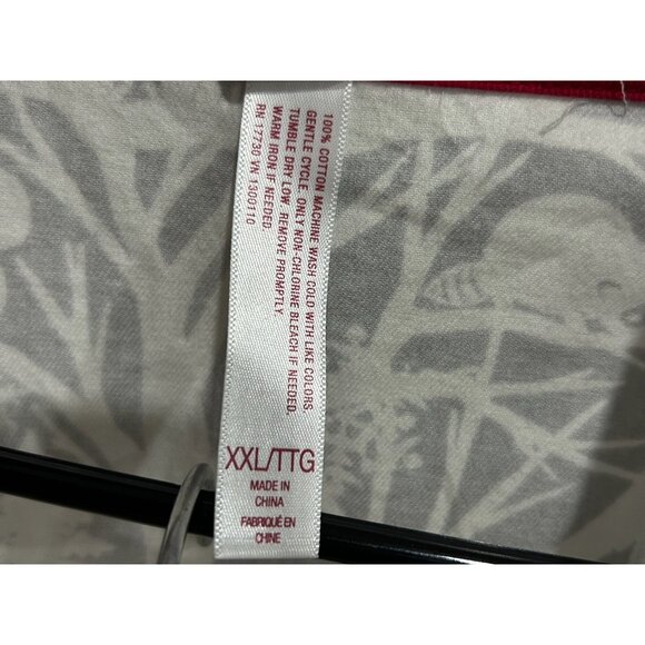 Gilligan & OMalley NWT White Gray Cotton Pajama Set Red Piping Sz XXL - Picture 6 of 15